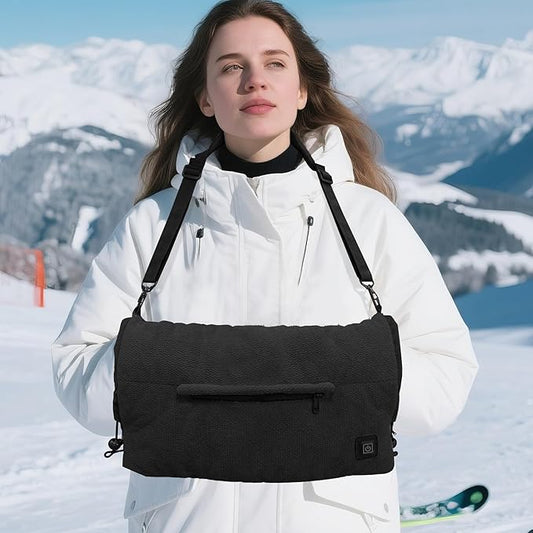 MDSTOP Heated Hand Warmer Pouch, Hand Warmers Rechargeable, Portable Electric Heated Hand Muff, Heated Gloves for Women, Men, Kids, Hunting,Fishing,Camping,Golf & Xmas Gifts（No-Battery）