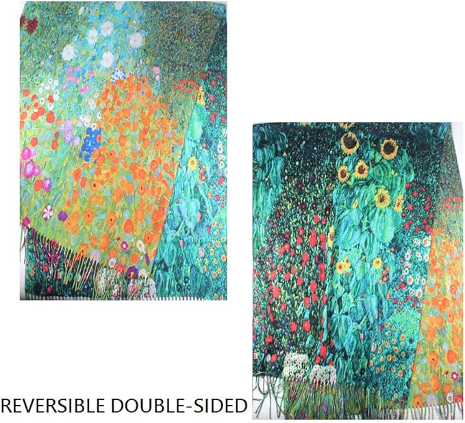 Umjetnost Soft Cashmere Feel Scarf For Women Winter Warm Scarves Large Shawl Wrap Monet Van Gogh Art Print