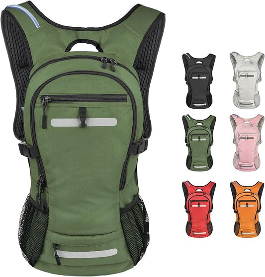 Zavothy 18L Multipurpose Hiking Backpack with 3L Water Bladder ??Durable Hydration Backpack with Insulated Bladder Compartment, Hidden Helmet Holder & Rain Cover ??for Hiking, Commuting, and Camping