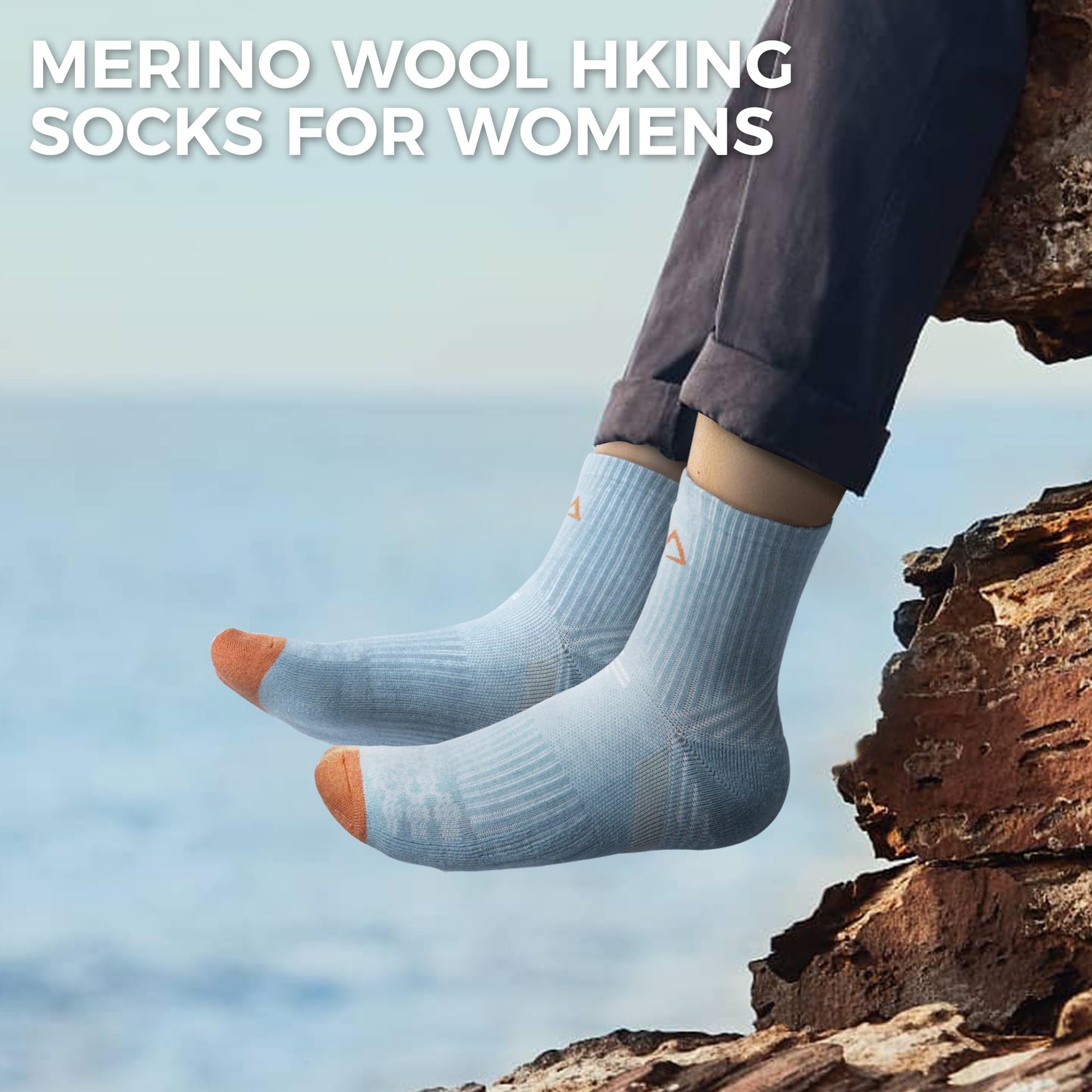 innotree Merino Wool Hiking Socks for Women Quarter Ankle Socks Thermal Warm Cushion Moisture