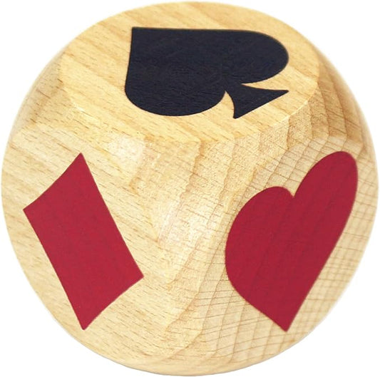 Marker Dice Euchre Pinochle Bridge Playing Cards Poker Whist Cards Markers Dice Euchre Cube Card Deck Marker Game Dice Wooden Indicator for Euchre Pinochle Bridge Enthusiasts (2 in) (1 Pc)