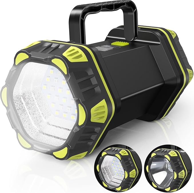 AlpsWolf Updated Camping Lantern Rechargeable, LED Flashlight Spotlight, 4800 Capacity Battery Powered, Portable Camping Light, 4+4 Modes for Emergency, Outdoor Hiking, Power Outages, Fishing