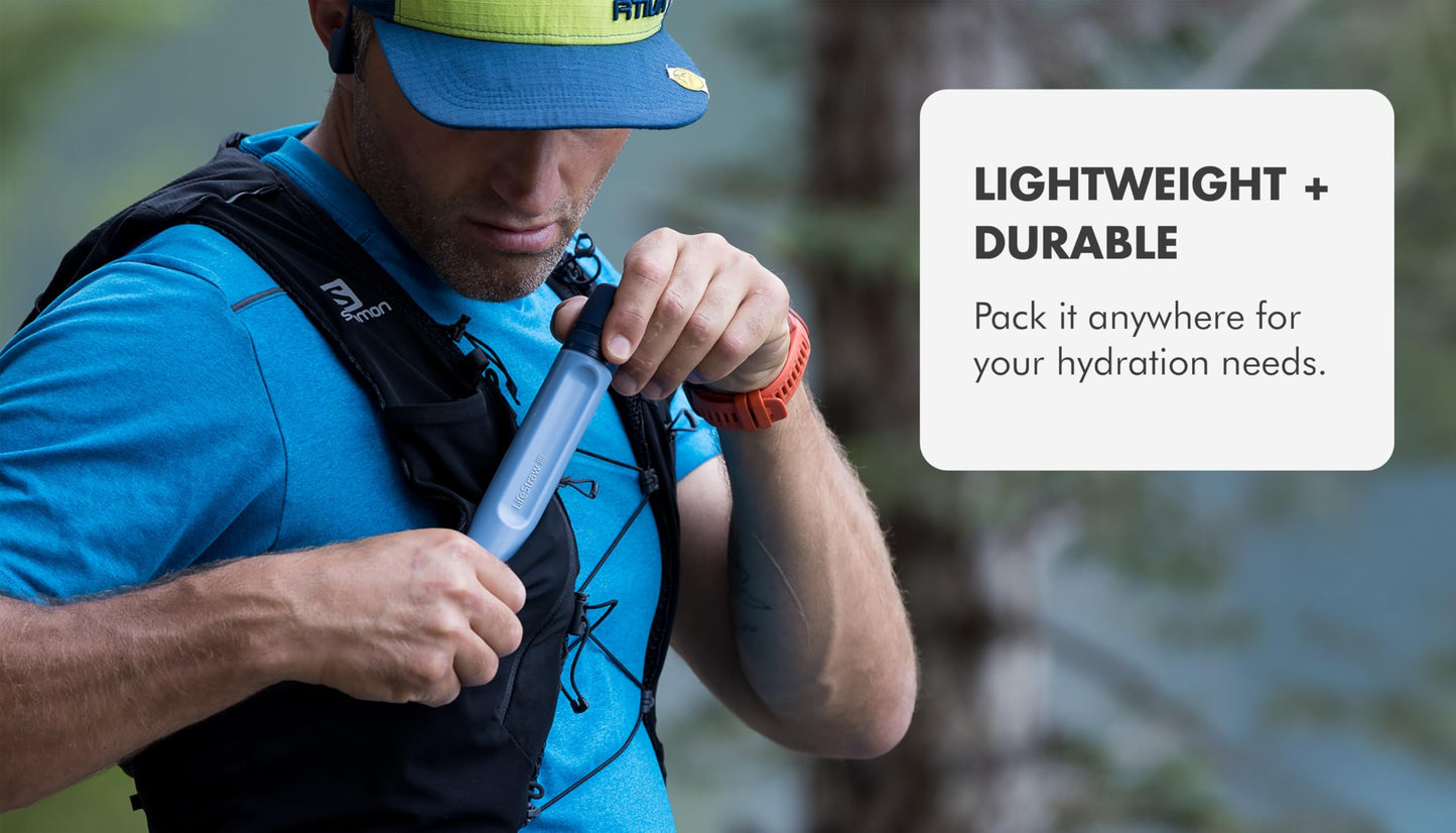 LifeStraw Peak Series - Personal Water Filter Straw for Backup Filtration, Emergency, Survival, and