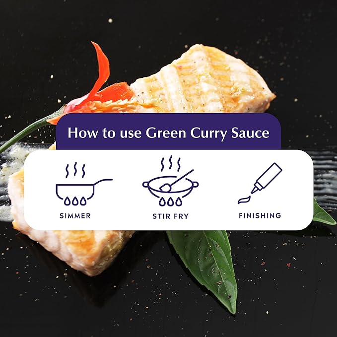 Watcharee's Thai Curry Simmer Sauces - Green Curry | Authentic Thai Recipe, Vegan, Non-GMO, Gluten-Free - Pack of 2 (9.8 fl oz Each)