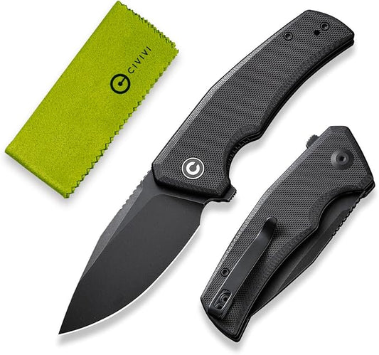 CIVIVI Pocket Knife for EDC, Regulatron Folding Knife for Men with Flipper Opener, Liner Lock, 2.98" Nitro-V Blade G10 Handle for Camping, Hunting C23006-1