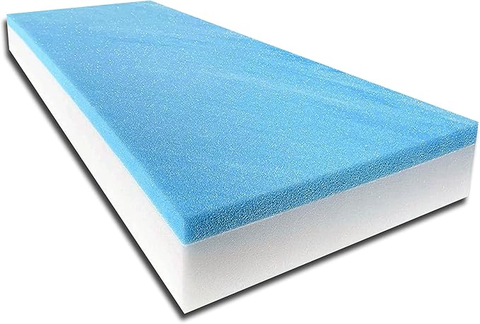 FoamTouch 4" Height x 48" Width x 75" Length Camper/RV bunk Mattress with Gel Memory Foam -No Cover