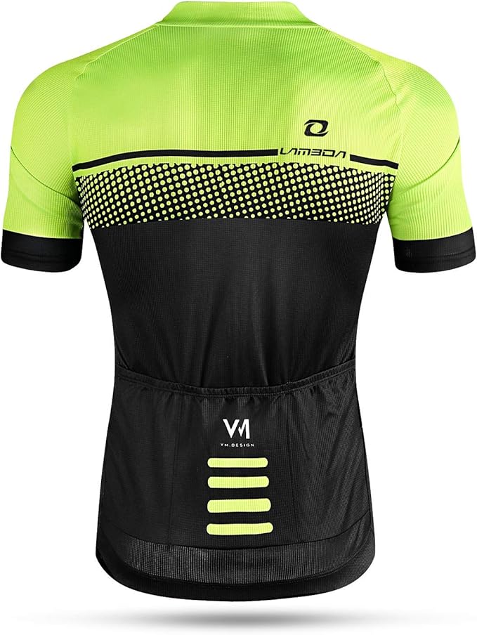 LAMEDA Men's Cycling Jersey Breathable Lightweight Bike Jersey Short Sleeve Quick Dry Moisture Wicking Biking Shirts