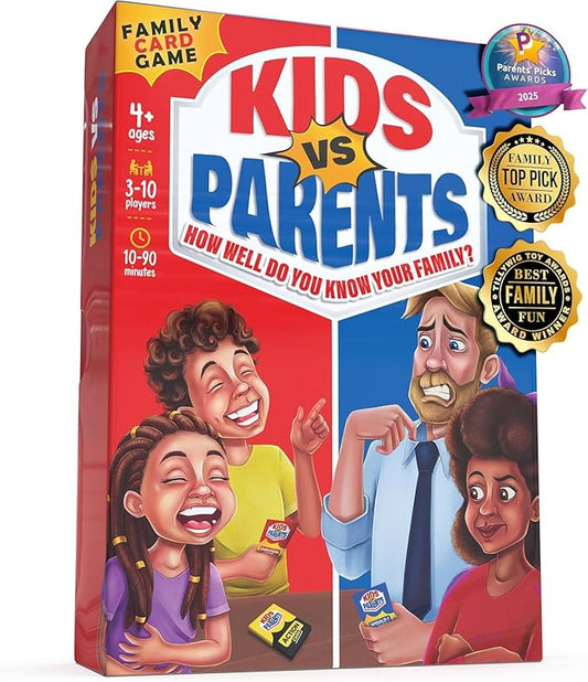 Kids VS Parents ??A Hilarious Family Game with Conversation Starters & Fun Challenges ??Card Game for Kids, Teens & Adults | Perfect for Game Night, Travel, or Gifts