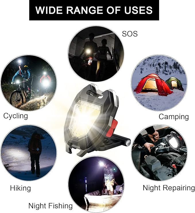 MAKDAK 2PC Keychain Flashlight Rechargeable Cob Keychain Work Light 7 Modes 1600Lumen High Lumen Flashlights for Emergencies,EDC