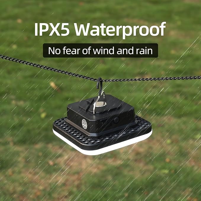 10800mAh Rechargeable Hanging Tent Light with Magnet, 30W 4000LM LED 4 Color Lighting Modes Camping Lantern, Portable IPX5 Waterproof LED Flashlight for Emergency & Gift