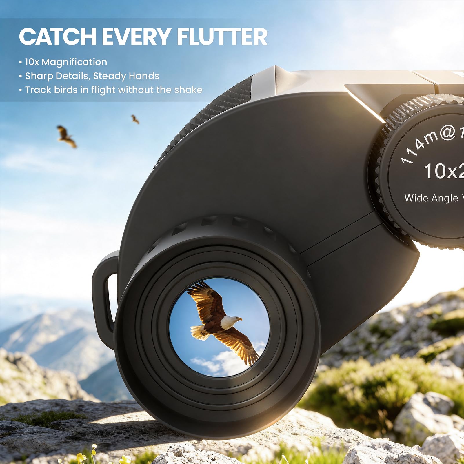 Aurosports 10x25 Compact Binoculars for Bird Watching, Cruise Ship, Travel