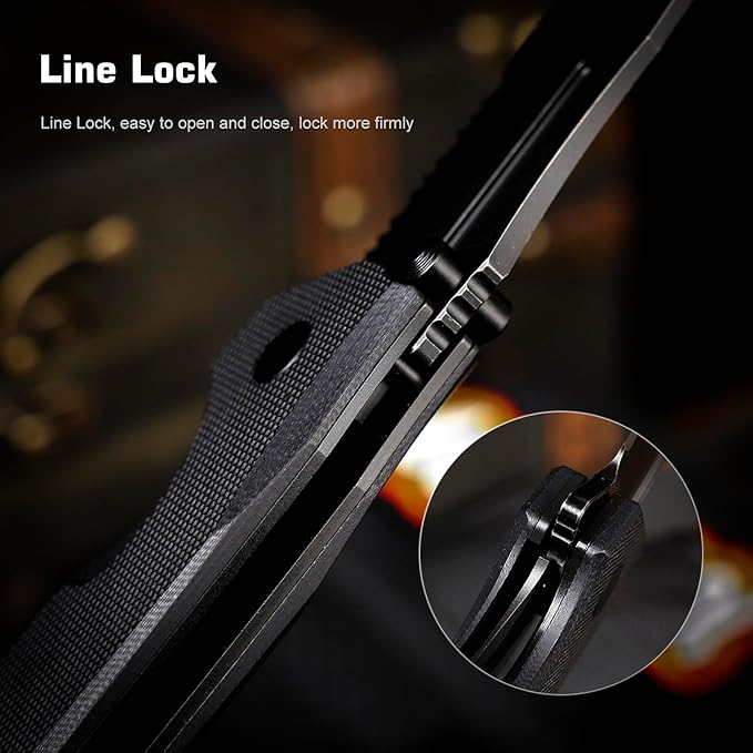 EDC Pocket Knife Rhino,3" D2 Steel Blade Durable G10 Handle, Folding Pocket Knives with Reversible Pocket Clip, Sharp Camping Hiking Pocket Knife for Men