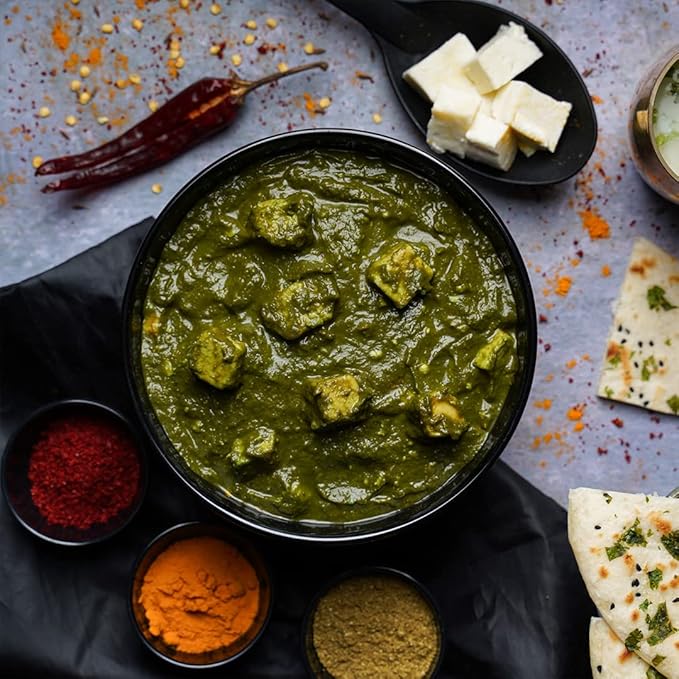 Ashoka Entrees 1932, Plant-Based Tofu & Spinach Curry, All-Natural, Ready to Eat Meals, Palak Paneer, Kosher Certified, Great for Offices, Instant Meals with No Preservatives, Pack of 10
