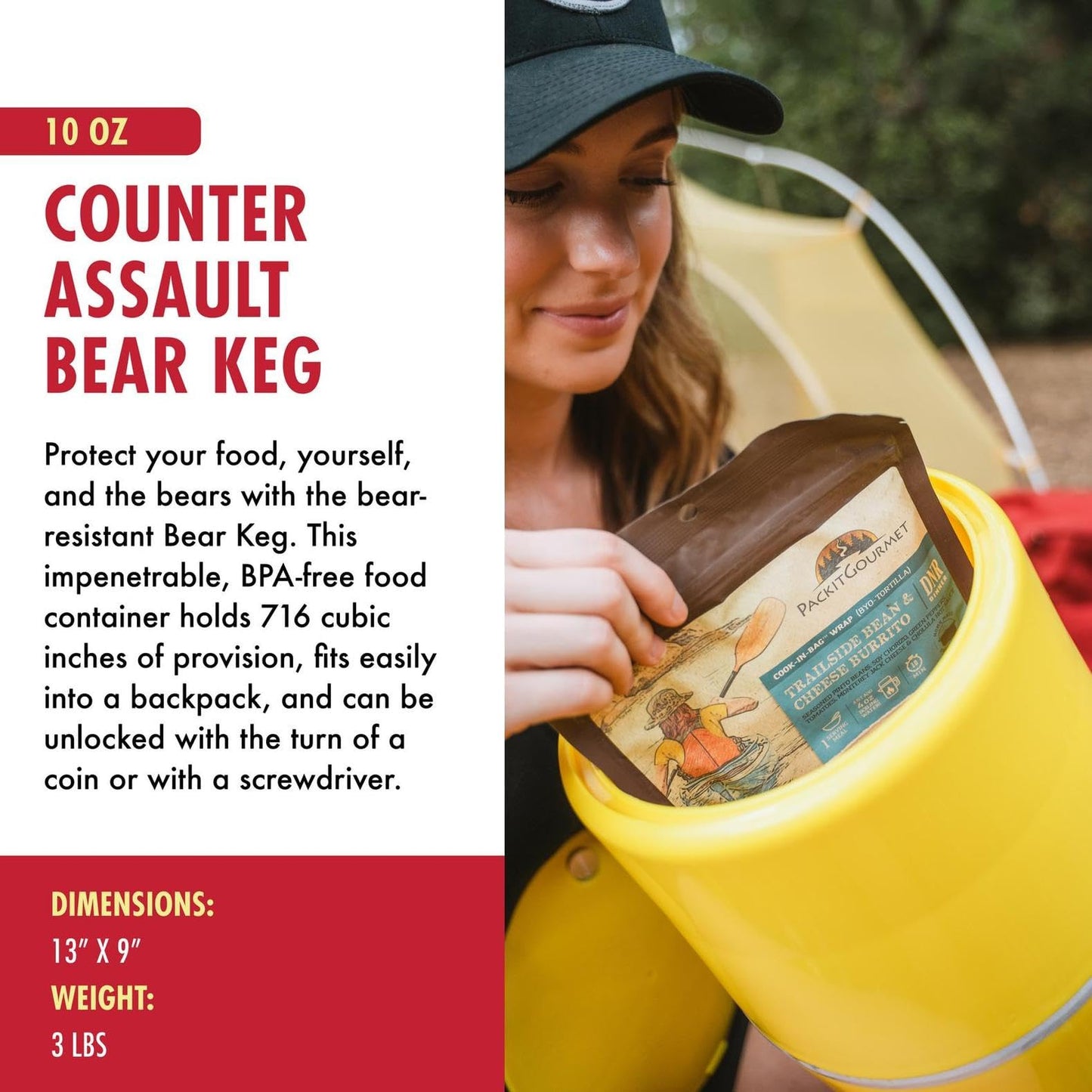 Counter Assault Bear Keg Food Storage Container Yellow