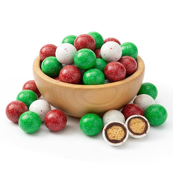 NY Spice Shop Multicolor Chocolate Malt Balls Party Decorations - 8 Ounce Malted Milk Ball Candy Birthday Gifts - Chocolate Malted Milk Balls - Dark Chocolate Malt Ball Holiday Snacks