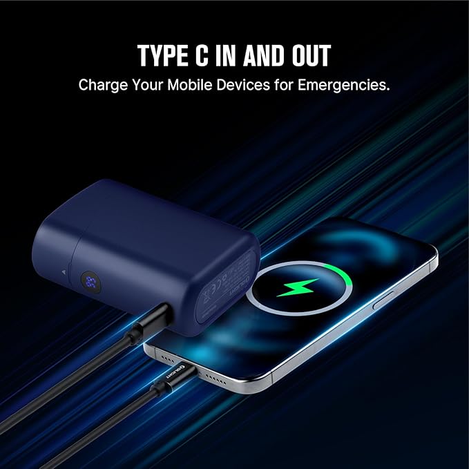 OLIGHT Baton4 Premium Edition EDC Lights 1300 Lumens with Type-C Charging Box, Powered by Rechargeable Battery, Small Bright Flashlight for Camping, Emergencies, Outdoors (Regal Blue)