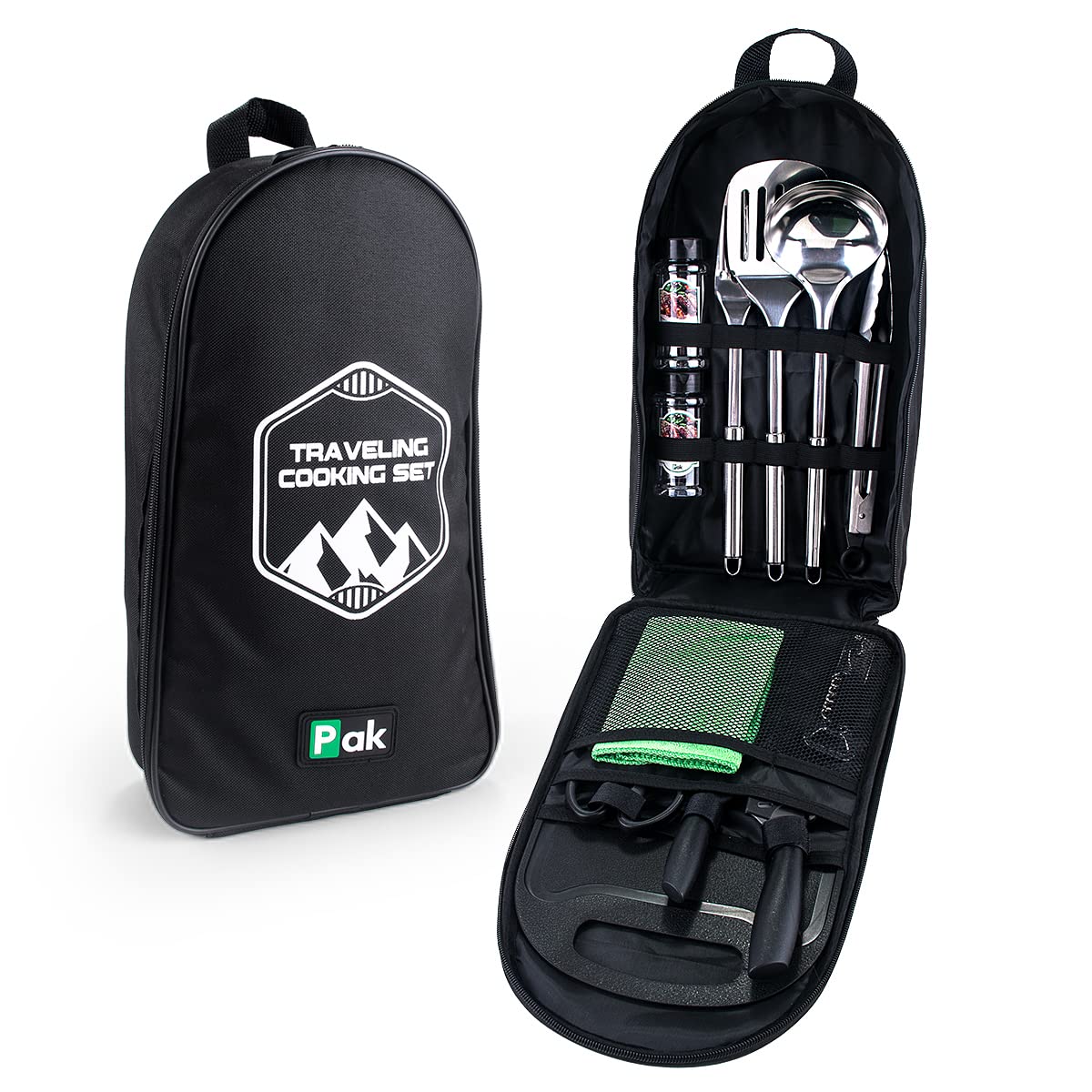 Pak Camp Cookware - Complete Kitchen Set for Camping & RV Trips, Includes Cookware, Utensils, and