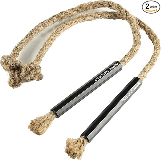 CrocSee Aluminum Bellows Tube Sleeve, Survival Waterproof Wick Hemp Cord Tinder Kits for Fire Starting