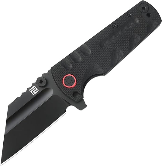 ARTISANCUTLERY Tactical Knife Proponent Normal Size(1820P) D2 Steel Black PVD Blade, Folding Pocket Knife with G10 Handle, Black