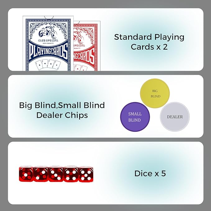Clay Poker Set with Numbered Chips 200-pcs for Card Board Game, 14g Weight with Playing Cards for Texas Hold'em, Blackjack Gambling, Late Night Poker Games