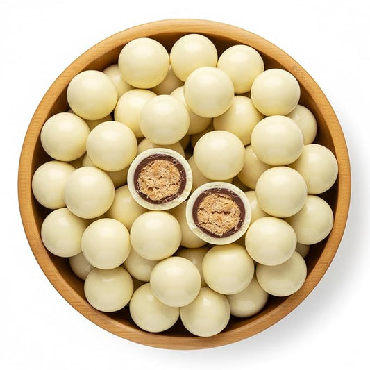 NY Spice Shop French Vanilla Chocolate Malt Balls Party Decorations - 8 Ounce Malted Milk Balls Candy Birthday Gifts - Chocolate Malted Milk Ball - Dark Chocolate Malt Ball Holiday Snacks
