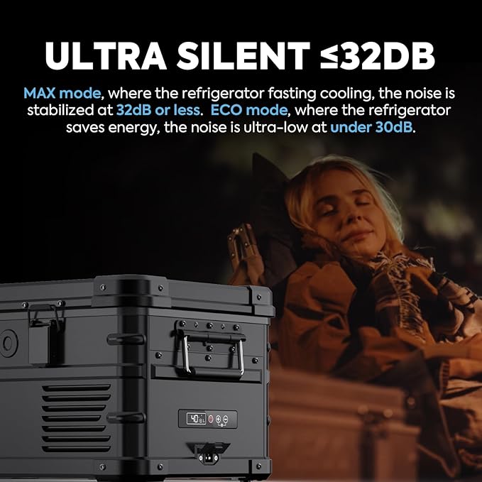 ICECO APL20 Portable Freezer with DC Cable, 21 Qts 12V Refrigerator, Aluminum Car Fridge with SECOP Nano Compressor, -4℉~68℉, 12 Volt Electric Cooler Powered by AC/DC or Solar, for Boat, Truck