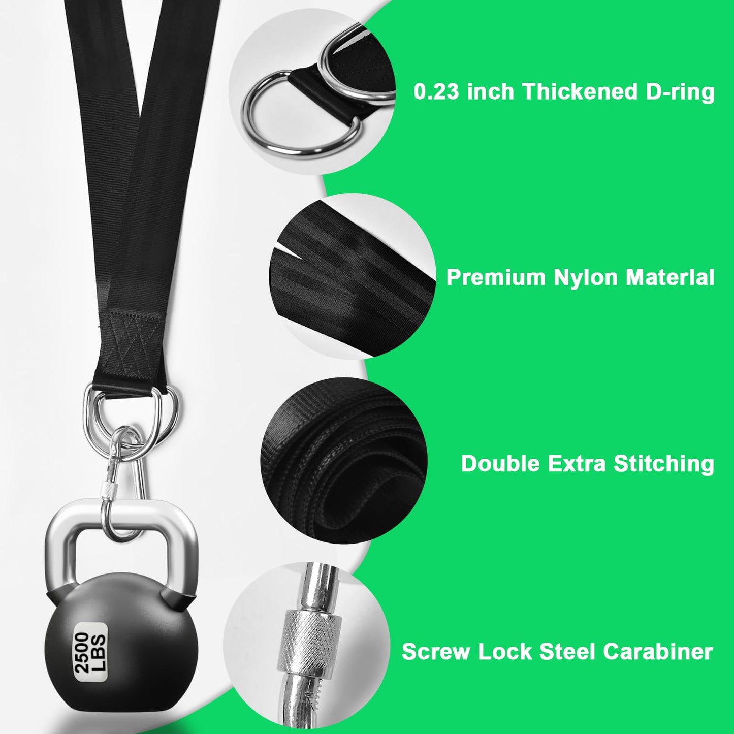 Tree Swing Hanging Straps Kit Holds 2000 lbs,8ft Extra Long Straps Strap with Safer Lock Snap