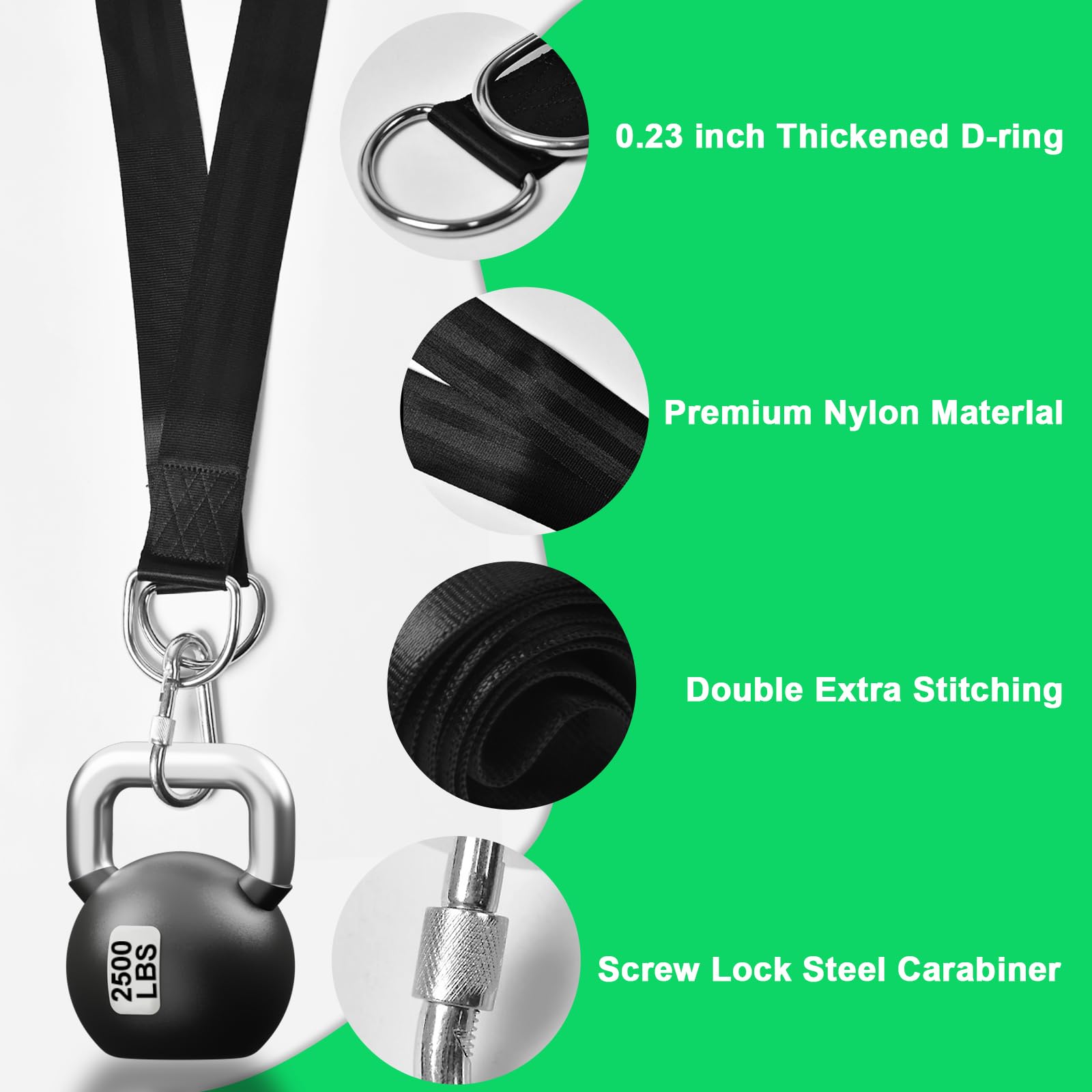 Tree Swing Hanging Straps Kit Holds 2000 lbs,8ft Extra Long Straps Strap with Safer Lock Snap