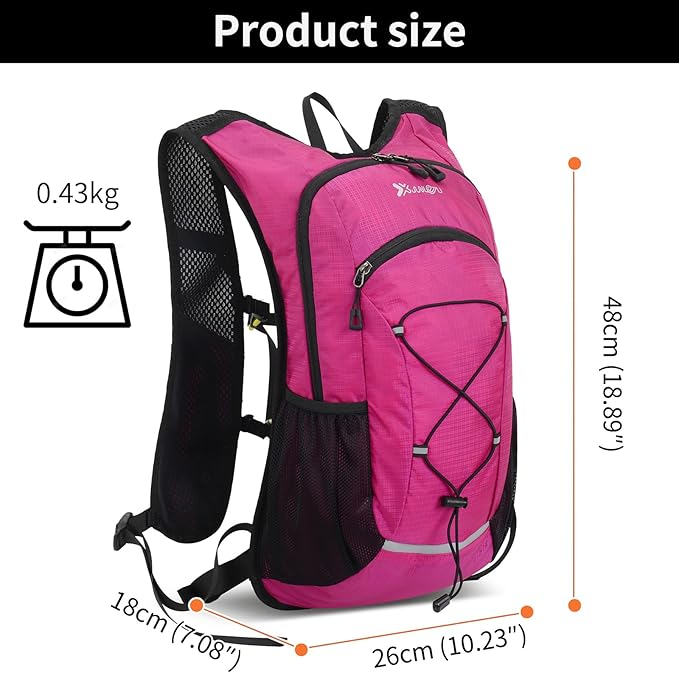 15L Small Hiking Backpack Lightweight Hydration Backpack for Men Women, Warterproof Hiking Daypack for Travel Cycling
