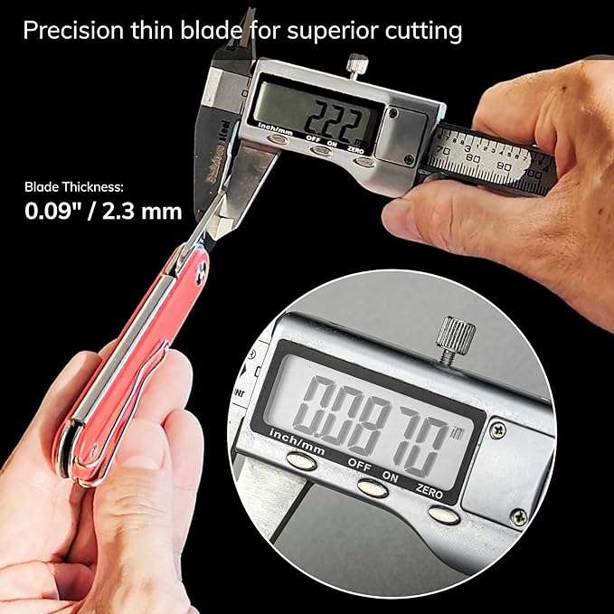 REALSTEEL IRIS Pocket Knife, Folding Knife, Flipper, Liner Lock, 2.99" 12C27 Steel Blade, Lightweight G10 Handle, 1.74oz, Deep-carry Pocket Clip, EDC Outdoor Indoor, Gifts for Men Women Camping Hiking Climbing Fishing (Natural G10)