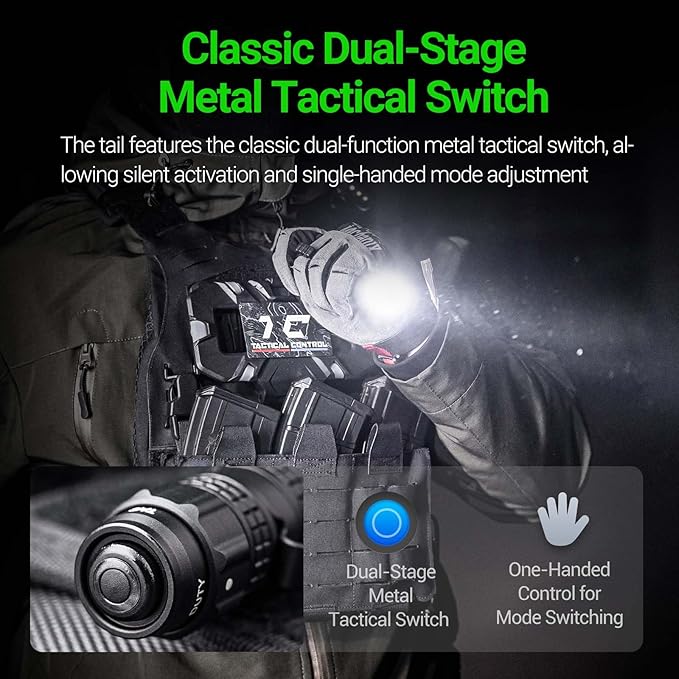 NEXTORCH TA22 Tactical EDC Flashlight Penlight Rechargeable Pen Flashlight, 850 Lumens, Waterproof & Impact-Resistant with Multi-Mode Options, Perfect for Law Enforcement & Tactical Applications