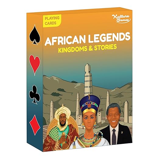 Kulture Games - Educational Playing Cards African History - Fun Playing Cards for Adults & Kids - Homeschool Learning Cultural - African Legends Kingdoms Stories - History Learning - Ages 6+