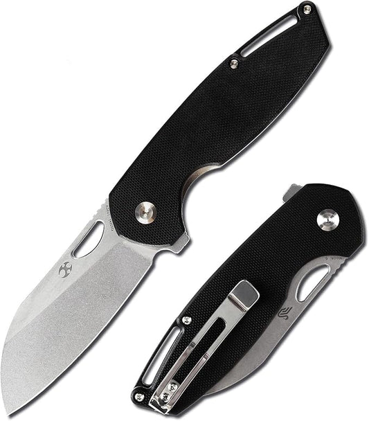 KANSEPT Model 6 Pocket Knife EDC Camping 3.1'' 154CM Material with Black G10 Handle Everyday Carry Folding Knife T1022A1