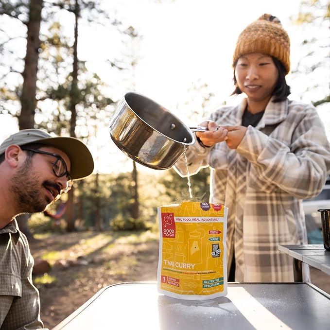 GOOD TO-GO Thai Curry | Camping & Backpacking Food | Just Add Water Backpacking Meals | Good To-Go Dehydrated Meals Taste Better Than Freeze Dried Food