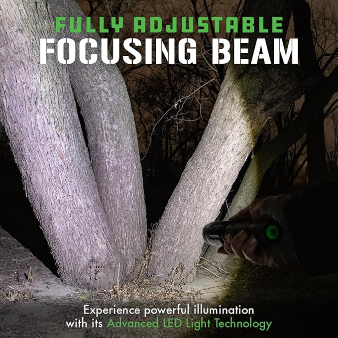 LitezAll Rechargeable 2000 Lumen Tactical Flashlight, Slim High-Power LED Flashlight with Twist-to-Focus Beam, 3 Brightness Levels, USB Charging, 406 Ft Beam Distance ??Compact & Durable