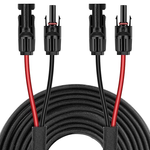 40FT 10AWG Solar Panel Extension Cable with Female and Male Connectors, Solar Cable for Solar Panels, Charge Controllers and Solar Generator (10AWG, 40FT)