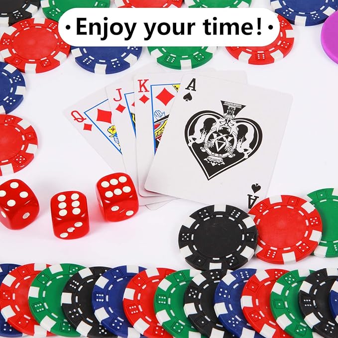 NOLIE Casino Poker Chip Set 200 300 PCS with Aluminum Case for Gambling(11.5 Gram)