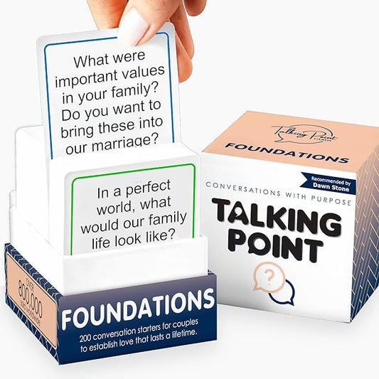 200 Foundational Conversation Starter Cards for Couples - Fun Relationship Card Game to Build Love and Marriage on a Solid Foundation - Perfect Wedding or Engagement Gift