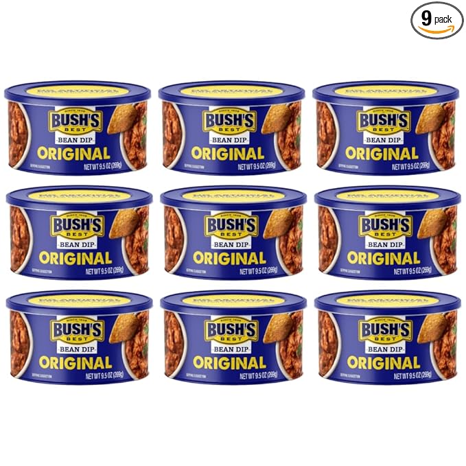 Bush's Best Bean Dip, Original, 9.5 OZ (Pack of 9)
