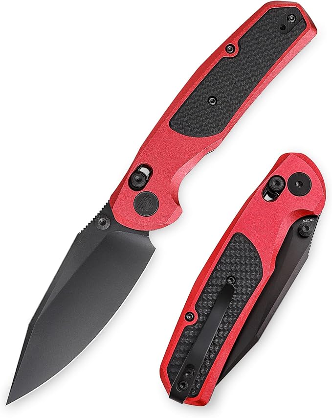 Crossbar Lock Knives，Folding Pocket Knife for Men, Camping EDC Knife with Clipï¼?.34??14C28N Steel, Thumb Stud Blade，Aluminium & G10 Handle.Hornet-08R