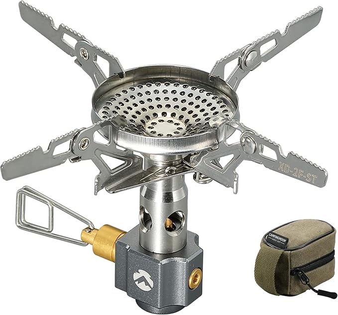 CAMPINGMOON Canister Stove Compact Foldable w/Micro Regulator 4Flex w/o igniter XD-2-NE