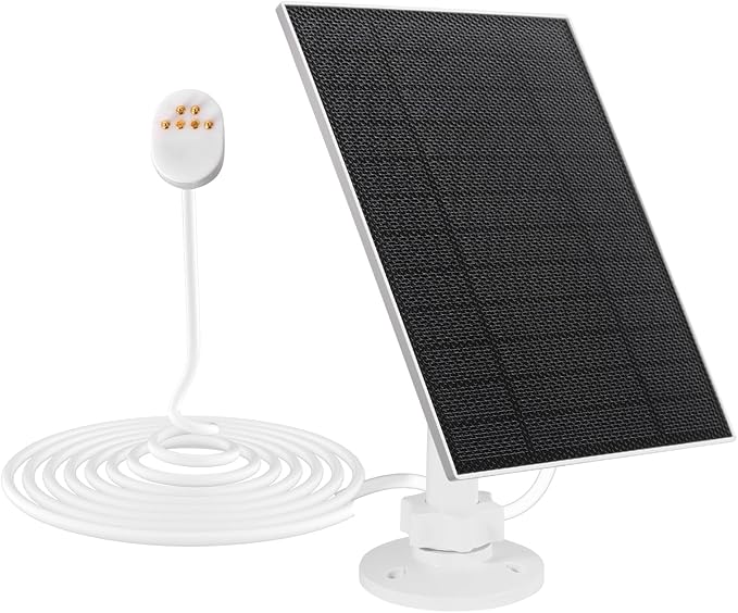 Solar Panel for Google Nest Camera Outdoor & Indoor (Battery Version),5V 5W Solar Panel Charger with 13Ft/4m Charging Cable, IP65 Waterproof, Includes Adjustable Wall Mount, 1 Pack