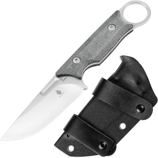 Kizer Cabox Fixed Blade Knife 3.35 Inches D2 Steel Fixed Blade Hunting Knife Micarta Handle with Sheath Pocket Knife1048A1