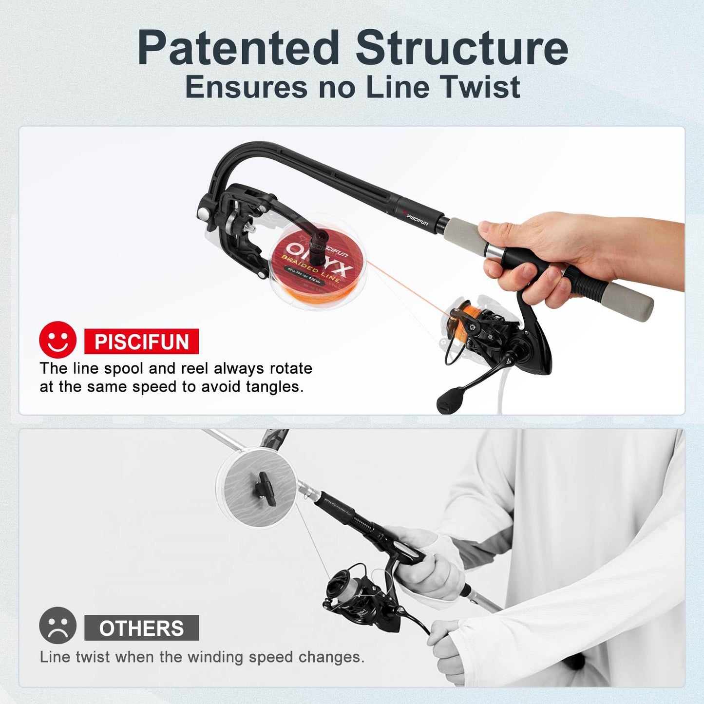 Piscifun Fishing Line Spooler, Portable Winder for Fishing Reels