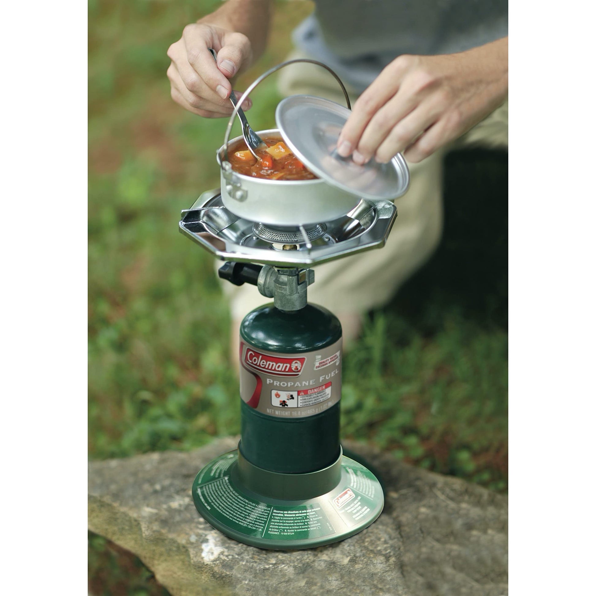 Coleman BottleTop Propane Stove with Adjustable Burner, Portable Camping/Backpacking Cooker with