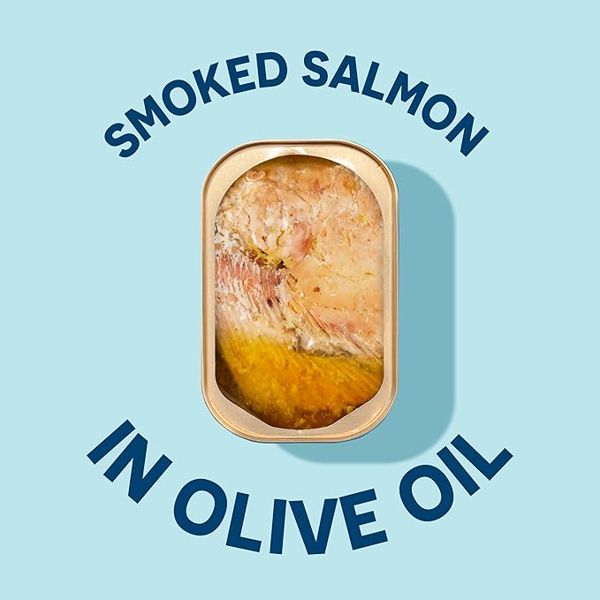 Wild Planet Wild Smoked Pink Salmon Fillets in Extra Virgin Olive Oil, Tinned Fish, Canned Salmon, Sustainably Wild-Caught, Non-GMO, Keto and Paleo, 3.9 oz, pack of 12