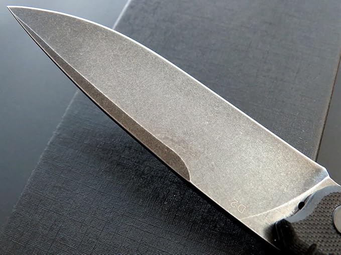 Eafengrow EF223 Folding Knife D2 Blade with G10 Handle Multi Pocket Knife Survival Outdoor Camping Survival (black)