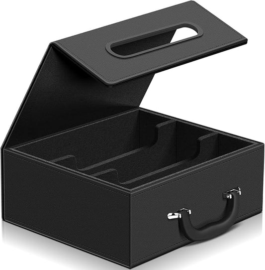 110+ Magnetic Card Holder Card Deck Case, Leather Magnetic Closure Commander Card Portable Storage Box Card Holders Fit for Baseball Cards, Sports Cards, MTG, Game Card Standard Cards