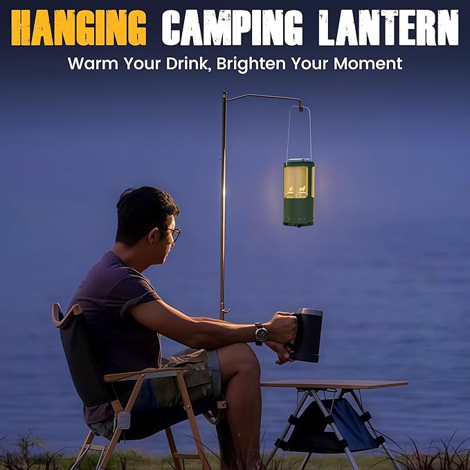 Outdoor Candle Lantern Holder for Real Candles (Candles Not Included) - Windproof Emergency Lantern with Handle, Safe for Camping, Blackouts, Decor - Survival Gear & Home Use