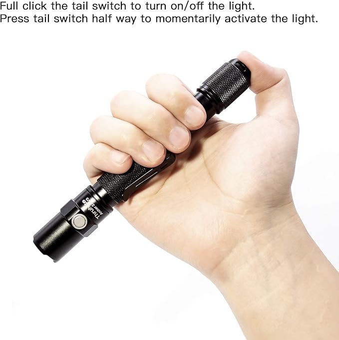 ThruNite Archer 2A V3 Flashlight, 2AA EDC Tactical Flashlight, 500 Lumens Dual Switch Pocket LED Flashlight for Emergency, Camping, Home - Cool White